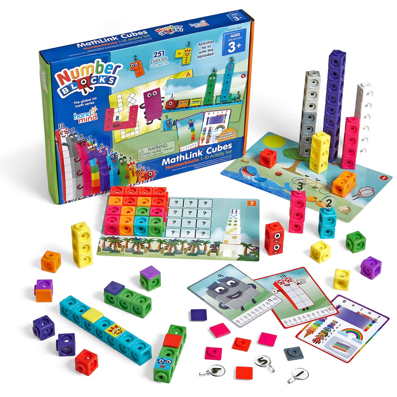 hand2mind® Numberblocks MathLink® 1 to 10 Activity Cubes Set